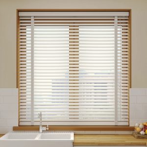 White Wooden Venetian Blinds